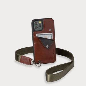 Bandolier Ryder Distressed Leather iPhone XS Max Wallet With Lanyard